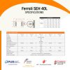 Ferroli SEH 40L Storage Water Heater Specifications